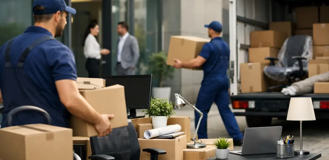 Transportadora para mudança de escritório