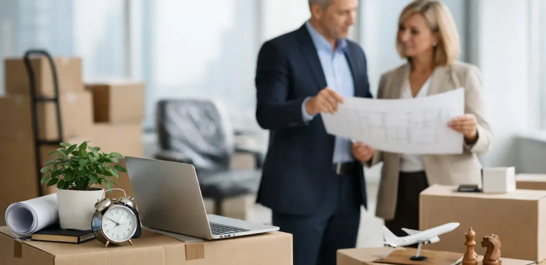 Mudança corporativa planejada sem prejuízos